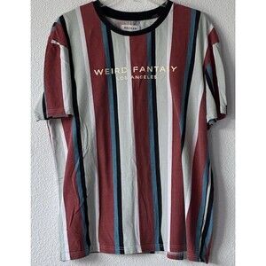 Pac Sun Weird Fantasy Los Angeles Tee Striped T-Shirt  Size L